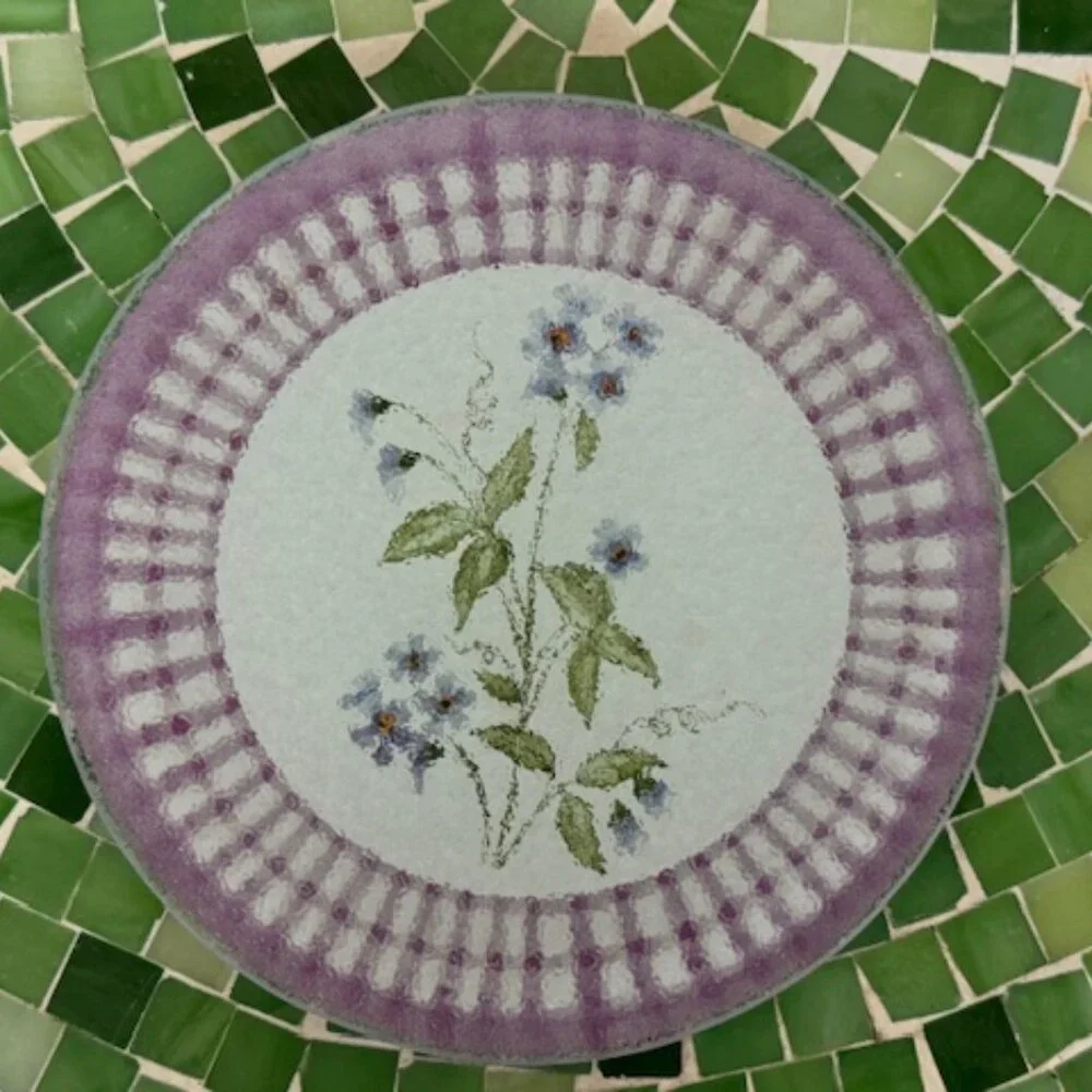 Temptations Floral Covered Casserole Dish in Cream and Purple